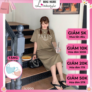 Sale - đầm suông bigsize quảng châu maxi chữ paris 16999