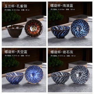 Chén Trà Đạo Men Thiên Mục Dùng Thưởng