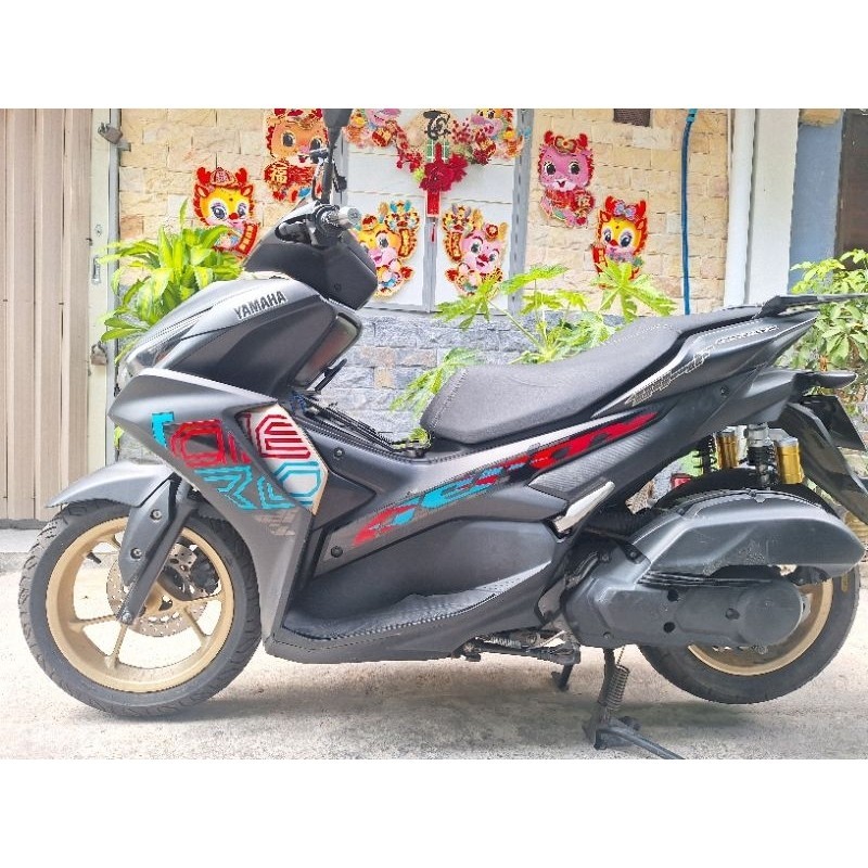 Tem xe Nvx V2 - Tem rời cao cấp mẫu mới rc màu đỏ đen 3 lớp bóng bảo hành màu vĩnh viễn