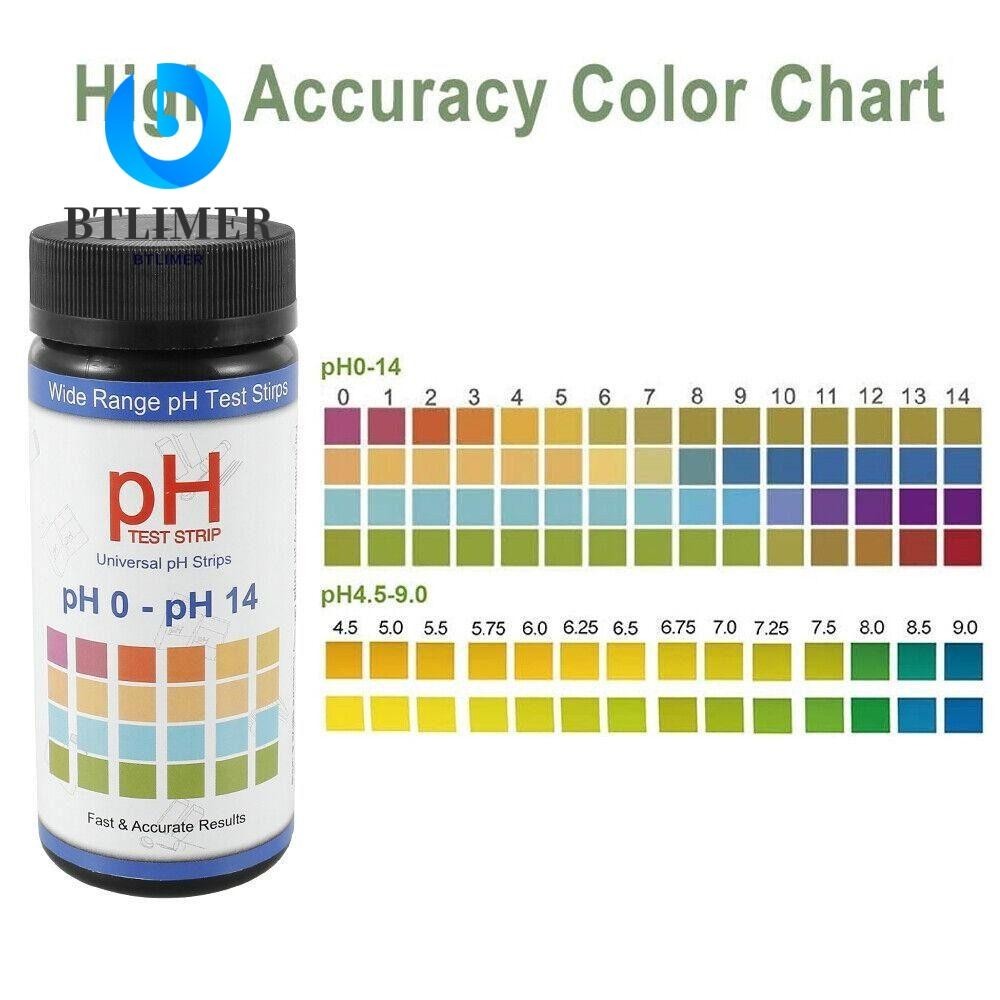 Btlimer 100 Chiếc Giấy Kiểm Tra PH Bể Bơi Độ Cứng Nước Hữu Ích Theo Dõi Sức Khỏe Kiểm Tra Nước Đo Đất