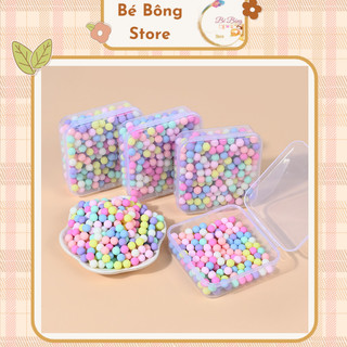 Hạt nhựa nhỏ màu macaron trang trí kẹp tóc, ốp điện thoại, diy