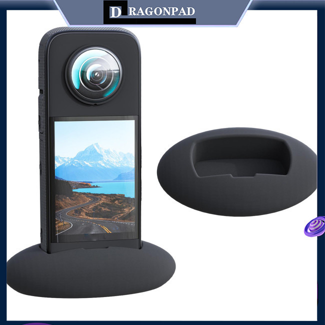 Dragonpad Đế Silicon Sạc Camera Chống Trơn Trượt Giá Đỡ Tương Thích Cho Insta360 X3 Phụ Kiện Bảo Vệ Máy Tính Để Bàn