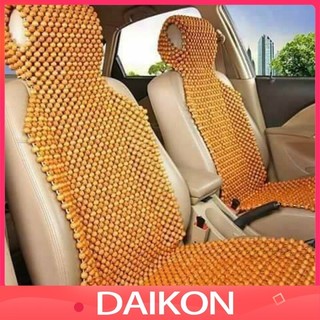 Đệm tựa lưng hạt gỗ lót ghế massage ô tô 100 gỗ pơ mu tự nhiên - daikon