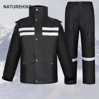 NATUREHIKE Bộ áo mưa và quần mưa , loại chia nhỏ giải trí ngoài trời, nhiệm vụ giao thông và áo mưa phản quang an ninh quản lý đường bộ
