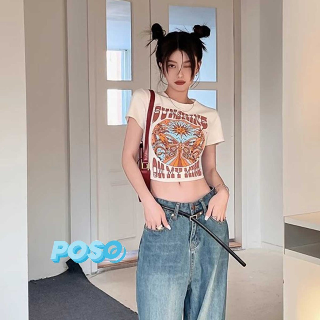 Apricot Crop Top Phong Cách Mỹ Thời Trang Thoáng Mát Và Sang Trọng