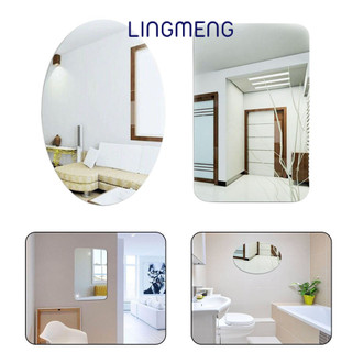 ❌ Gương giấy dán tường acrylic vuông / hình bầu dục trang trí phòng tắm 3D