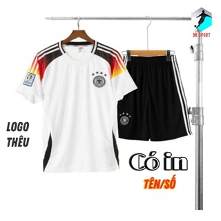 [Nhận in tên số theo yêu cầu]Quần Áo Bóng Đá, Đồ Đá Banh Đức trắng 2024 2025 cao cấp