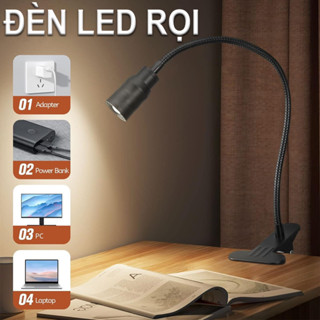 Đèn đọc sách đầu giường LED, Có thể thu phóng ánh sáng 15° - 80°, Đế kẹp Kim loại đa năng