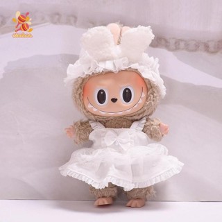2 chiếc búp bê thời trang đầm ren và tai băng đô quần áo handmade quần áo cho búp bê 17cm