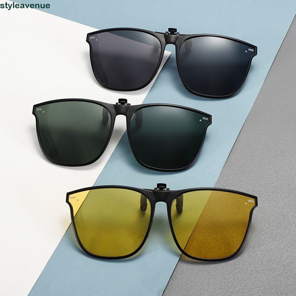 Styleavenue Kẹp Trên Kính Mát Vintage Phân Cực Chống Tia UV Photochromic Dành Cho Nữ Kính Vuông