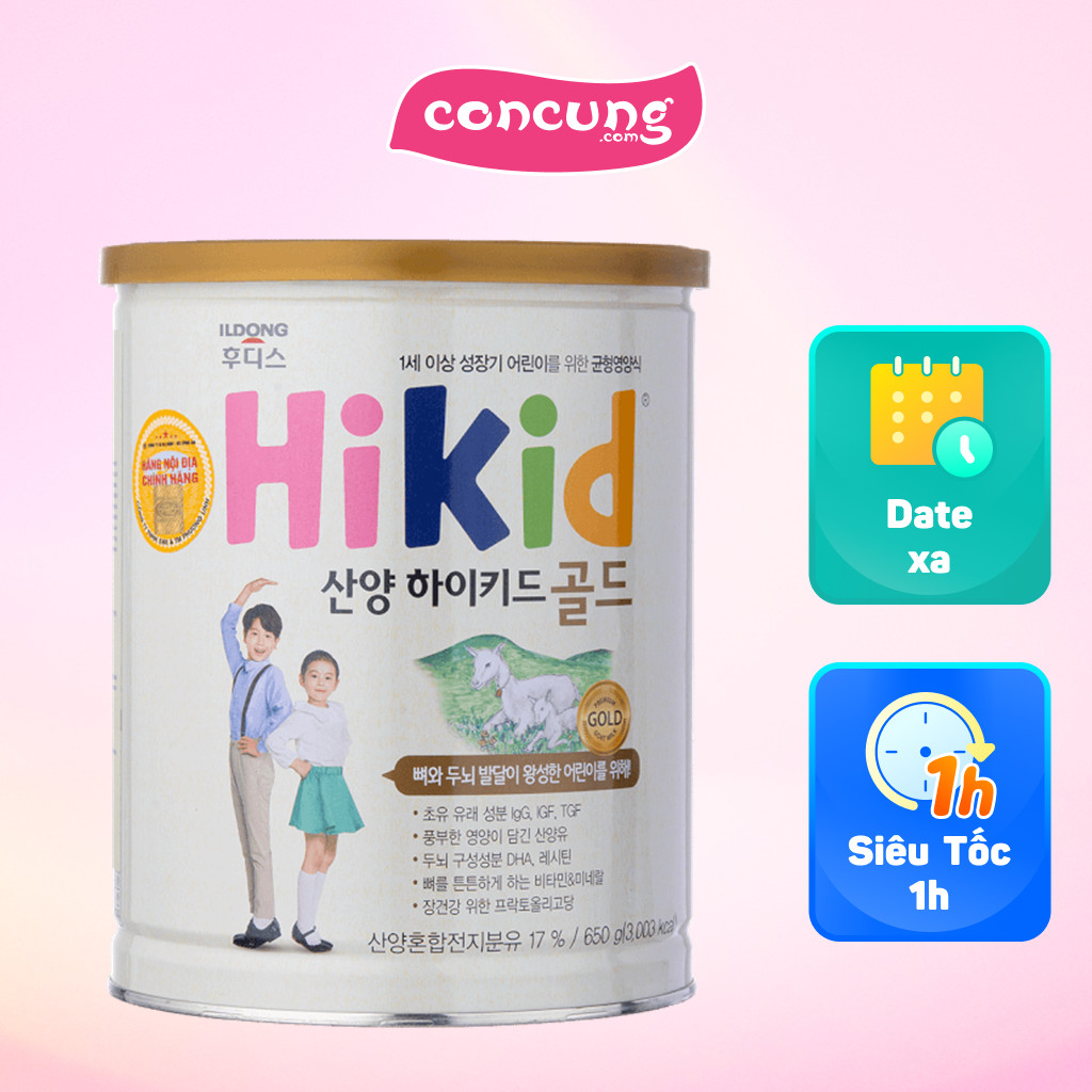 Sữa dê Hikid 650g (1-9 tuổi)