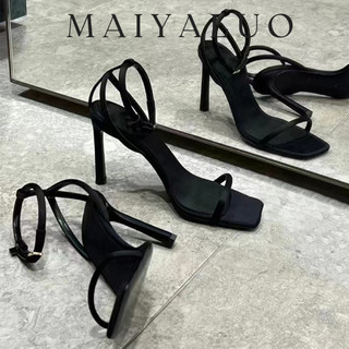 MAIYALUO Giày Cao Gót Mũi Nhọn GIÀY SANDAL Thời Trang Mới 2023 Cho Nữ Độc đáo Phối màu tinh tế Phóng khoáng Đế chống trơn trượt FGL24515NH 22Z240526