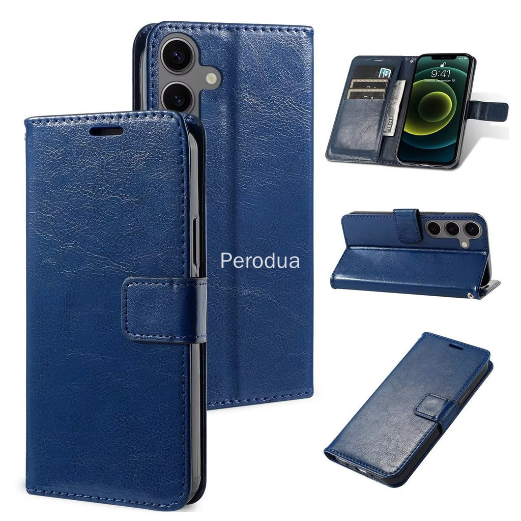 Dành Cho Samsung Galaxy A15 A14 A24 A34 A54 A32 A22 A11 M11 A12 M12 A13 4G 5G Ví Da Flip Phone Case Flip Card Khe Cắm Khóa Mặt Sau Từ Tính
