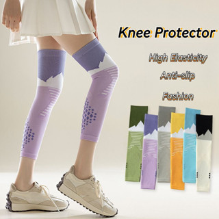 Tất cao đến đầu gối bảo vệ đầu gối dành cho nữ Thể thao ngoài trời Chạy bộ Yoga bắp chân Tất chống trượt
