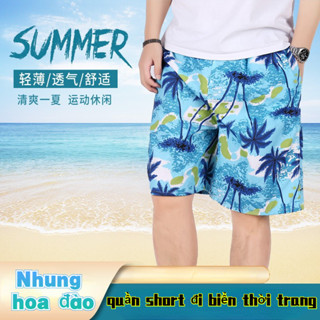 Quần Đi Biển Nam Size Lớn Nhanh Khô Rời Mỏng Năm Điểm Quần Short Nam Thể Thao Thường Ngày Quần Hoa