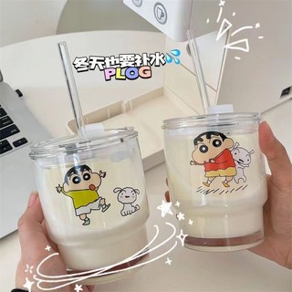 Cốc Thủy Tinh Sữa Cốc Tre Dễ Thương Trà Sữa Lạnh Pha Cà Phê Có Ống Hút Di Động Cốc Nước Cô Gái