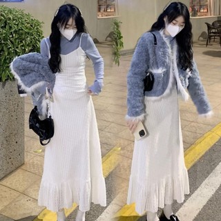 Bộ Đồ Thời Trang Nữ Thu Đông cho nữ, set váy dài kiêu kỳ thanh lịch dáng tiểu thư