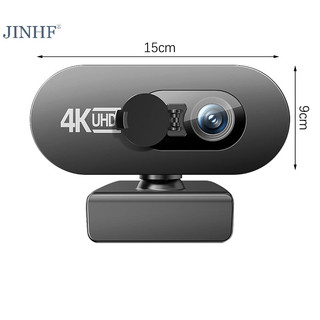 JINHF 4K Full HD Webcam Cho PC Web Camera Web Mới Web Cam Có Micro USB Tự Động Lấy Nét Stream Camera Cho Máy Tính Laptop HOT