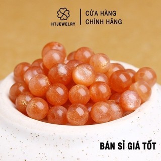 Hạt đá sunstone mặt trời tự nhiên 100% htjewelry ph506