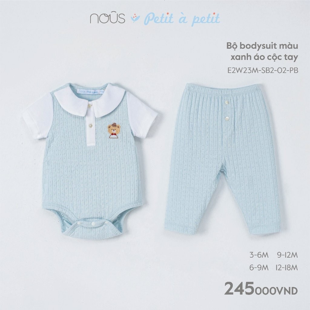 Bodysuit cài lệch dài tay/ cộc tay nous mới 2024- nous premium