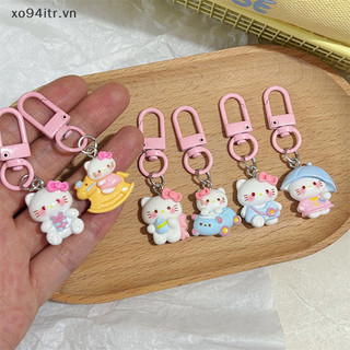 Móc chìa khóa Hello Kitty màu hồng dễ thương XOIITR