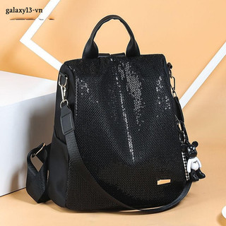 Youse Ba lô vải canvas cỡ lớn IELGY oxford có sequin thời trang Hàn Quốc dành cho nữ