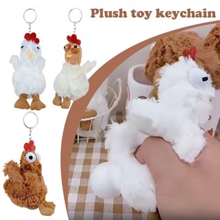 Gà Nằm Trứng Sáng Tạo Sang Trọng Đồ Chơi Squeak Sang Trọng Búp Bê Sang Trọng Móc Khóa Gà T9G1