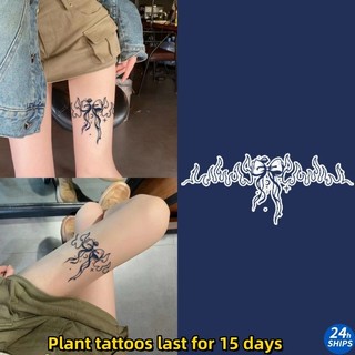 Ngọn lửa nơ họa tiết hình xăm cô gái dễ thương chân cây hình xăm không thấm nước nhãn dán hình xăm kéo dài trong 15 ngày hình xăm giả tạm thời