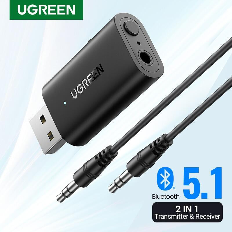 Bộ Thu Phát Âm Thanh Bluetooth 5.1 Ugreen 60300 CM523 (Transmitter & Receiver - Cổng AUX 3.5mm)
