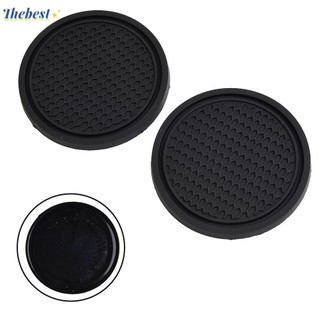 Vnan2x Đen Ô Tô Tự Động Cốc Chống Trượt Chèn Đế Lót Ly Miếng Lót Phụ Kiện Nội Thất
