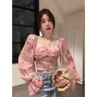Áo Sơ Mi Voan Dài Tay Đẹp Kiểu Mới Trang Phục Nữ Mùa Hè Đẹp Kiểu Pháp Độc Đáo 