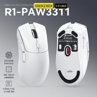 Chuột Bluetooth Không Dây Chip PAW3311 Attack Shark R1 18000DPI 3 Mode Kết Nối Có App
