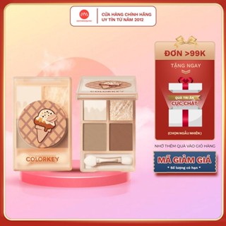 Bảng mắt 4 ô COLORKEY Four Color Eyeshadow IceCream 4g - phấn mắt trang điểm MakeUp color key 4 màu