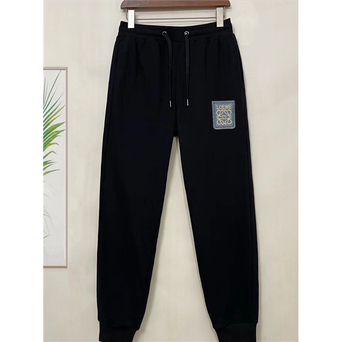 Quần nam L0EWE size châu á, dây thắt lưng co giãn, túi trang trí và thêu