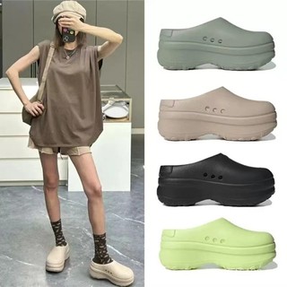 Giày Mules Phong Cách Mới Baotou Đầu Bếp Đế Dày Chống Trượt Ngoài Trời Tăng Chiều Cao Thể Thao Chống Nước NFLK