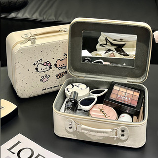  Cốp Đựng Mỹ Phẩm Đồ Trang Điểm có gương Túi Đựng Đồ Makeup Du Lịch Xách Tay 