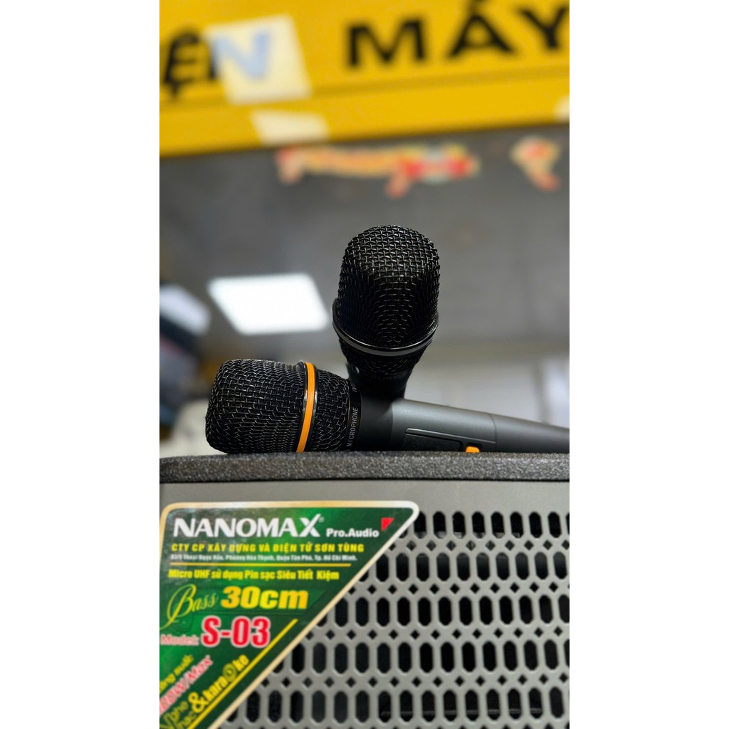[HCM] Loa Kéo Xách Tay Công Suất Lớn Nanomax S03 – Bass Nén 30cm 1100W -Audio chính hạng