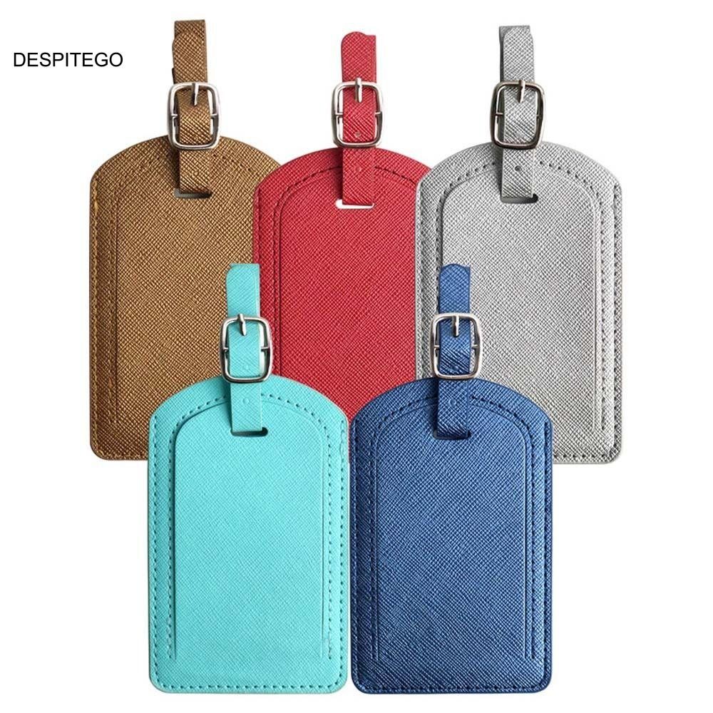 Despitego Máy Bay Vali Tag Nhiều Màu Sắc Di Động Túi Xách Nhãn Da PU Boarding Pass