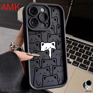 Vỏ AMK Xiaomi 14T 13T 12T 11T 13 15 12 11 Lite Poco F7 M7 X7 F6 X6 M6 C75 C65 C40 F5 X5 F4 F3 X4 X3 GT NFC M5S M4 M3 Pro 5G NE Trong Suốt Dễ Thương Đơn Giản Đen Ốp điện thoại mèo trắng JGS