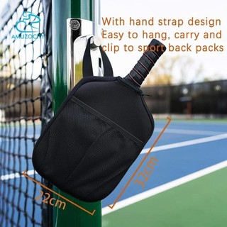 Vỏ bọc Neoprene Amuzocity Dây kéo Tay vợt Pickleball chống nước cao cấp có túi và tay cầm Dây đeo để luyện tập