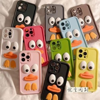 Dành Cho OPPO A1K A3S A12E A7 A5S A12 A12S A11K F9 Pro F11 A31 A9 A5 2020 A15 A15S A16 A16S A54S A16K A16E 4G 5G Silicon Mềm Bảo Vệ Ống Kính DIY 3D Vịt Màu Chống Sốc