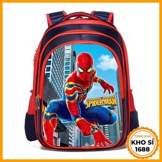 Balo đi học bé trai cặp đi học nam in hình 3D Siêu Nhân người nhện cấp 1 tiểu học lớp 1-2-3-4-5 ALIBABY TE6