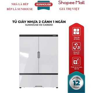 Tủ để giày nhựa 2 cánh 1 ngăn SUNHOUSE KS-CA950S1