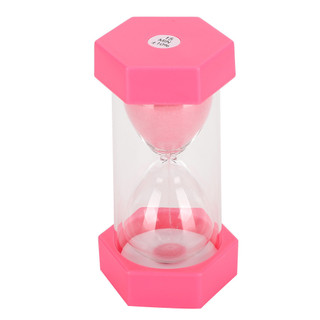 Justgogo cát hẹn giờ 15 phút lục giác đồng hồ cát sandglass cho lớp học trò chơi trang trí văn phòng nhà quà tặng sinh nhật màu hồng