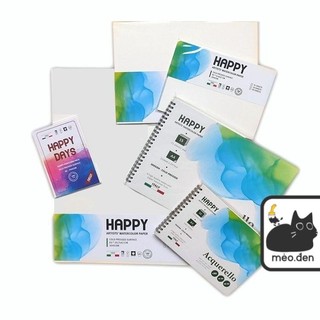 Giấy Vẽ Màu Nước HAPPY 300gsm (vân nổi Cold) - Họa Cụ Hakuart