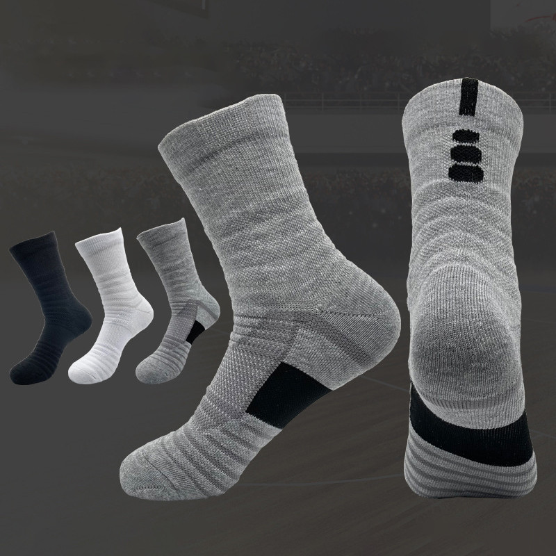 Tất thể thao bóng rổ Elite Khăn dày Đáy chạy Tất Cotton dài