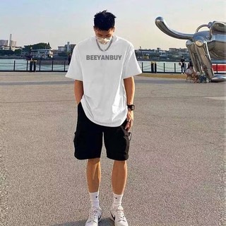 Dạo Phố Áo Thun Tay Ngắn Nam Cổ Tròn In Hình Rời Thời Trang Phong Cách Hồng Kông Phù Hợp Với Quần Áo Nam Thanh Niên Thường Ngày Bott