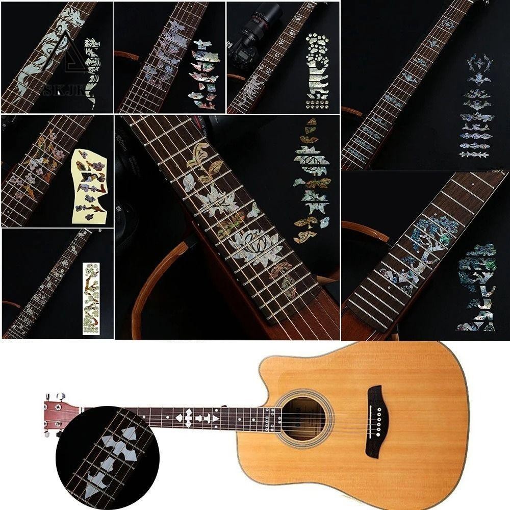 Skjk Guitar Sticker 22 Phong Cách Siêu Mỏng Guitar Lớp Dán Acoustic Guitar Điện Đàn Guitar PET Đàn Guitar Đề Can