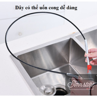 Dây thông cống lò xo, dây lấy rác ngăn nghẹt cống, dụng cụ thông cống móc rác lò xò đa năng. DTcong