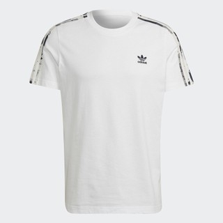  adidas Phong cách sống Áo Thun Rằn Ri 3 Sọc Nam trắng HK2798